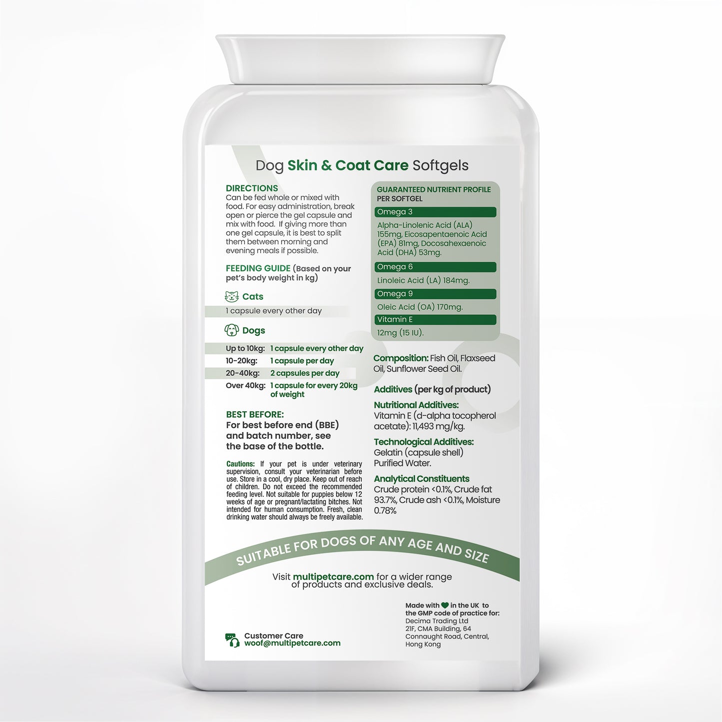 Dog Skin & Coat Care With Omega 3-6-9
