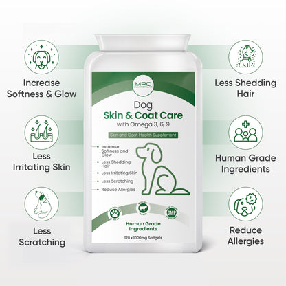 Dog Skin & Coat Care With Omega 3-6-9