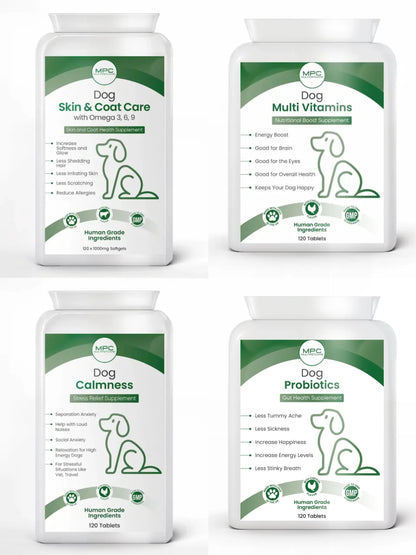 Complete Wellness Bundle (Probiotics, MultiV, Skin&Coat, Calm) - Buy 4, get 17.5 % Off
