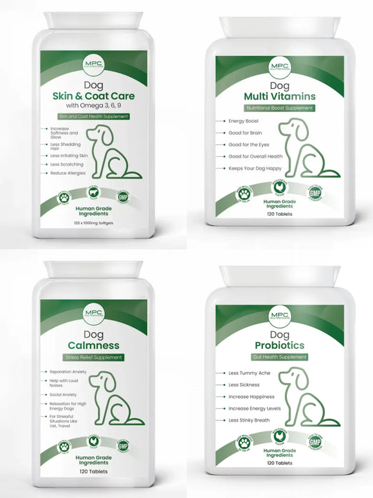 Complete Wellness Bundle (Probiotics, MultiV, Skin&Coat, Calm) - Buy 4, get 17.5 % Off